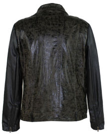 Black Color Cool Ladies PU Jackets With Zipper Button Front Size XS~XXXL