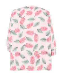 Colorful Comfortable Fashion Ladies Round Neck Blouse In Leaf Print