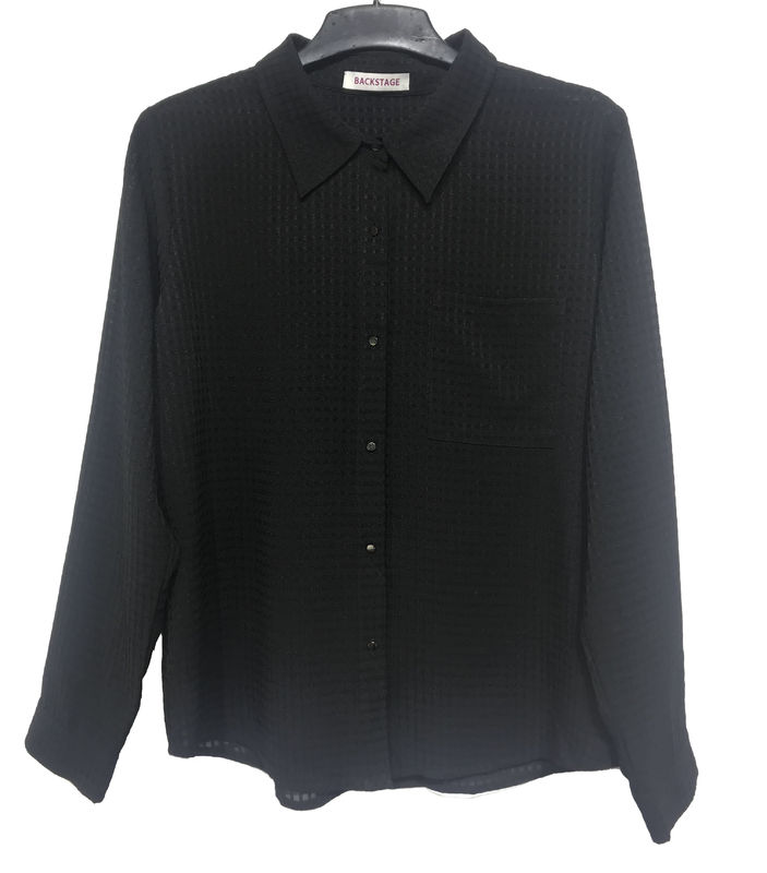 Ladies Fashion Plus Size Long Sleeve black color Tops Custom Design Multi Size Soft Feeling